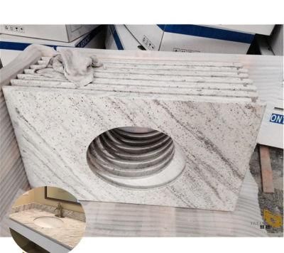 Natural Wholesale River White Granite Prefabricated Countertops for Bathroom Vanity Top/Kitchen Design