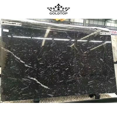 China Natural Building Materials Black Marble Slab for Home Decoration