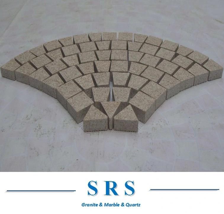Natural Meshed Granite/Basalt/Slate/Bluestone Fan Shape Paving Stone for Garden/Driveway