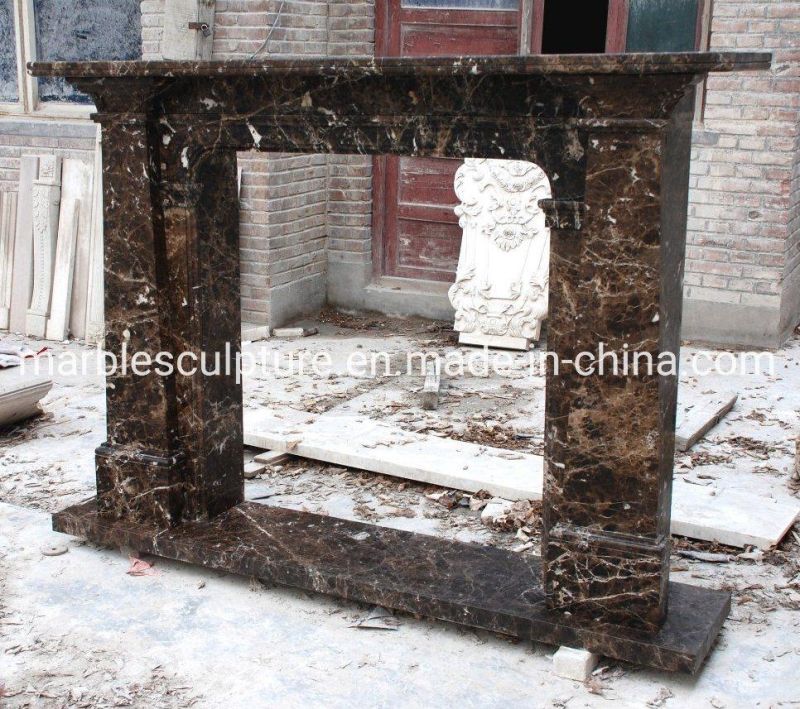 Factory Price Simple Style Natural Stone Marble Fireplace (SYMF-159)