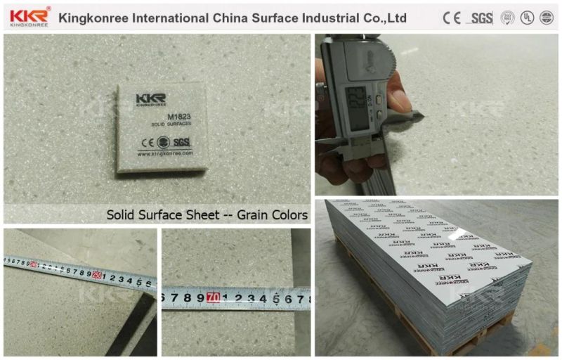 Kingkonree Veining Marble Bended Pure Acrylic Solid Surface LG Corian Price