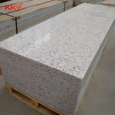 Kkr Terrazzo Series Artificial Stone Acrylic Sheet Solid Surface for Bench Tops