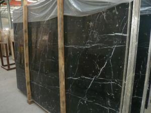 Black Marquina Marble Slabs for Countertops and Building Materials