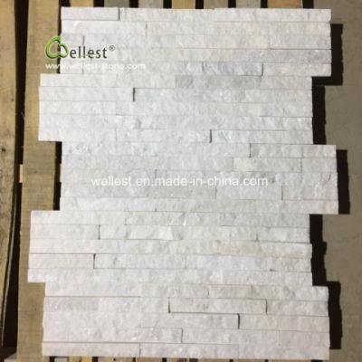 Natural Split Super White Quartzite Ledge Stone Veneer