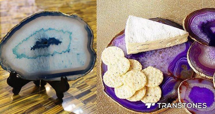 Translucent High Quality Natural Agate Stone Slab for Solid Surface Table Top