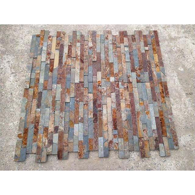 Rusty Slate Stacked Stone Panel for Exterior and Interior Wall Cladding