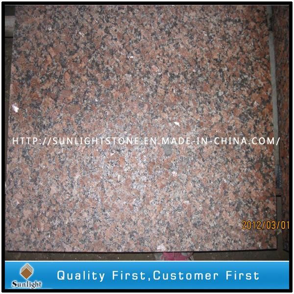 Polished G562 Maple Red Granite Stairs and Floor Tiles
