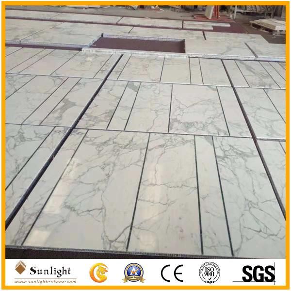 Natural Luxurious Calacatta White Marble Stone Tiles for Floor, Wall