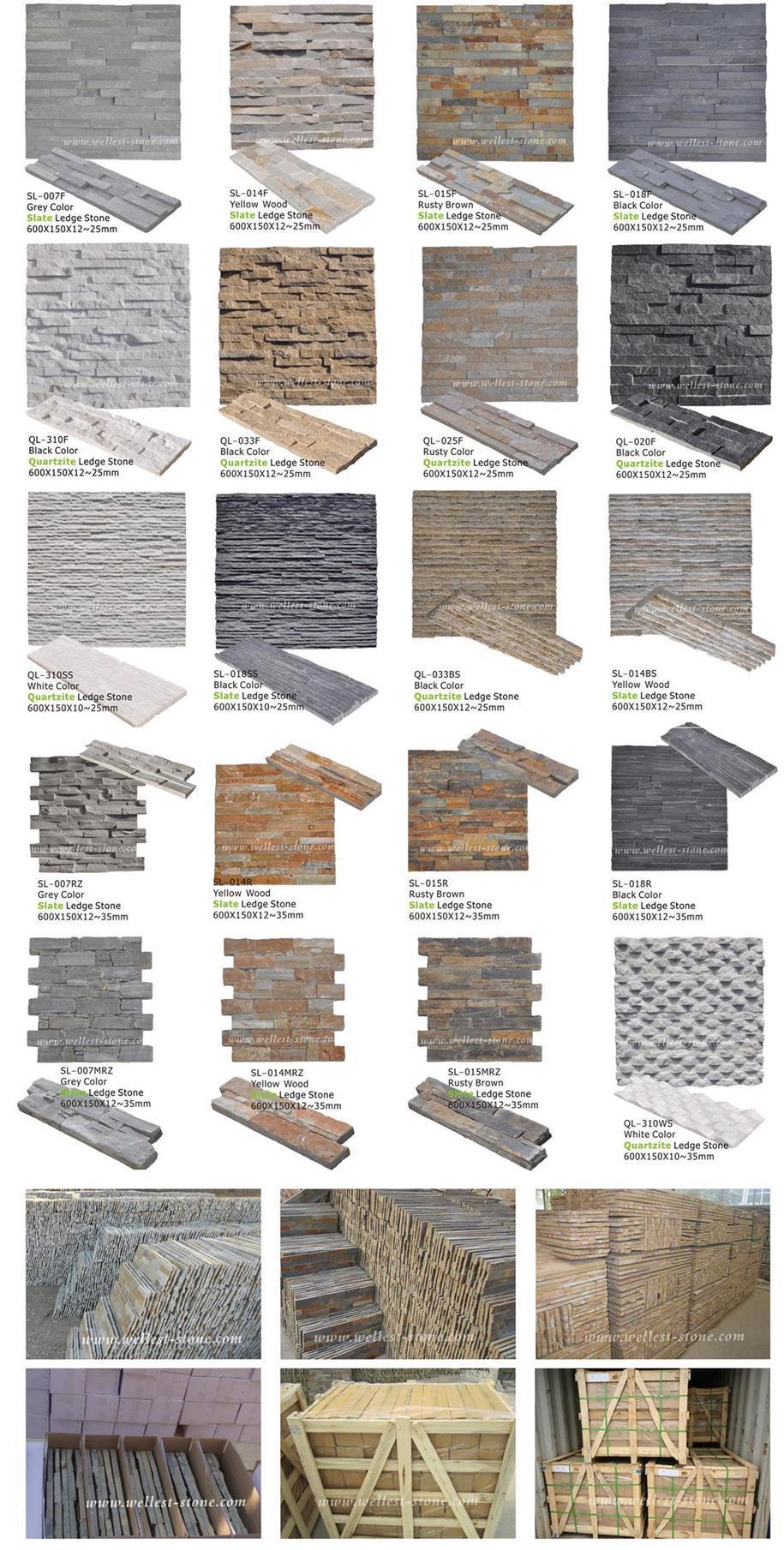 Natural Slate Cultured Stone Slate Wall Cladding Cultural Slate Stone
