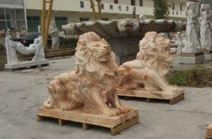 Hand Carved and Polishe Marble Stone Lion