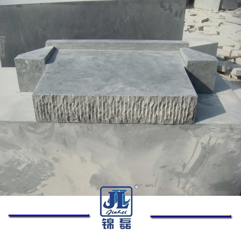 Building Material Natural Limestone Flamed/Honed/Tumbled Bluestone for Floor Tiles and Wall Cladding/Facade