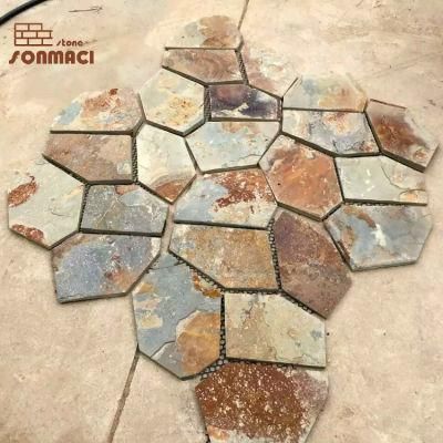 Natural Rustic Color Slate Flagstone Pattern