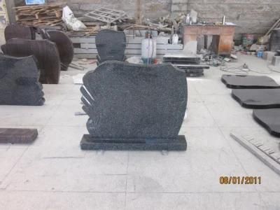 Customized Hungarian Style Black Granite Headstones