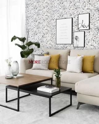 China Artificial Stone White Terrazzo for Wall/Floor/Countertop