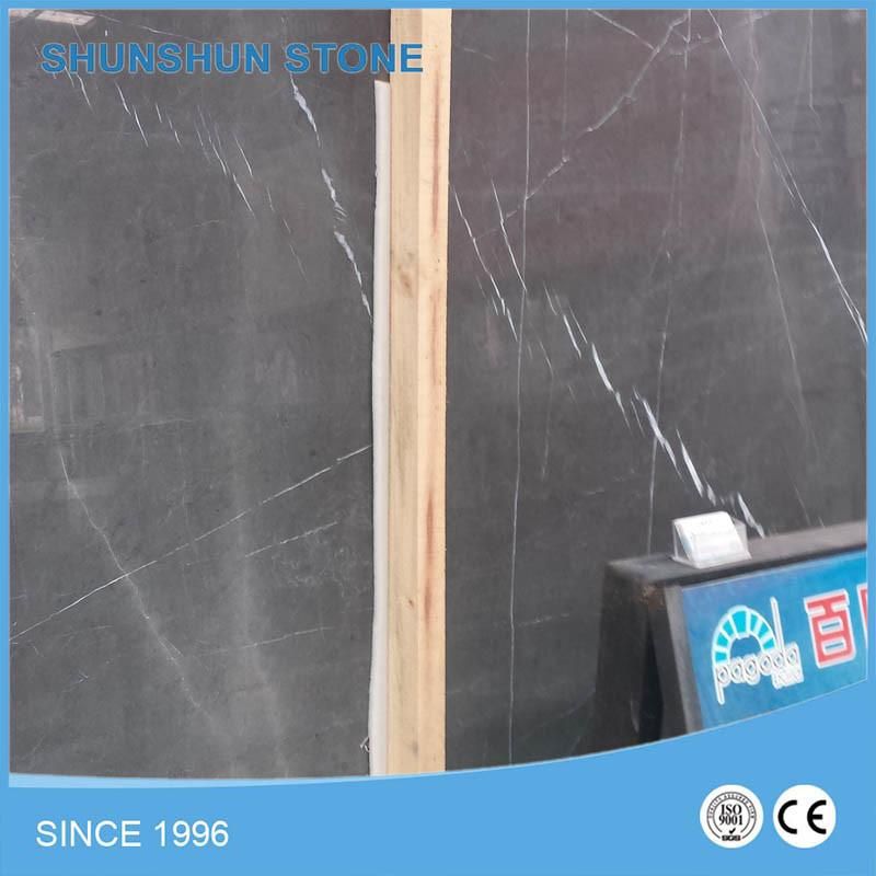 Moderate Price Polished Shakespear Grey Marble Flooring Tiles