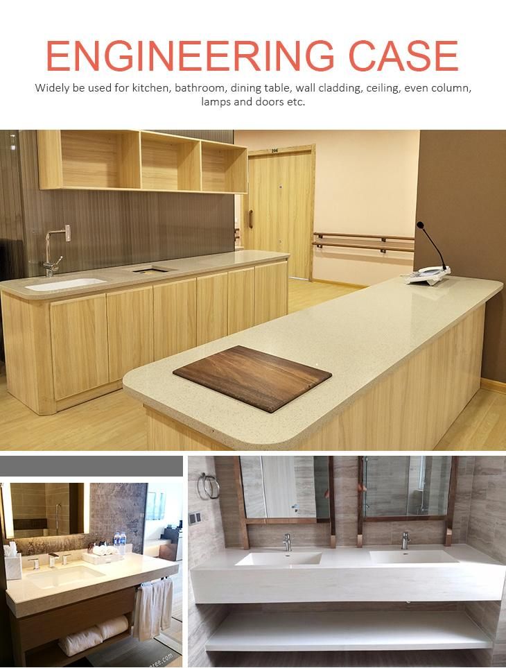 Project Engineered Quartz Stone Kitchen Countertop