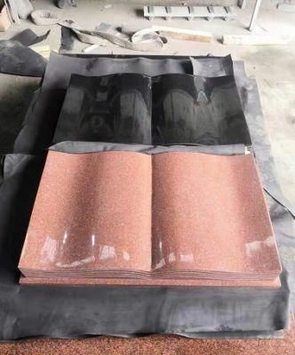 Colorful Granite Book Shape Headstone Monument Memorial Tombstone