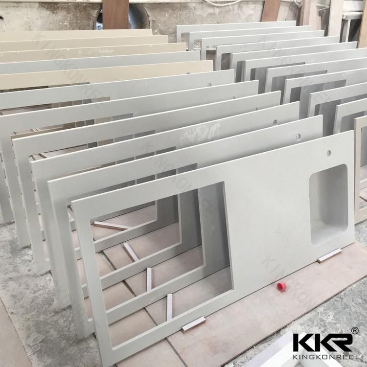 Kkr Quartz Stone Acrylic Stone Kitchen/Bathroom Vanity Top for Construction Project
