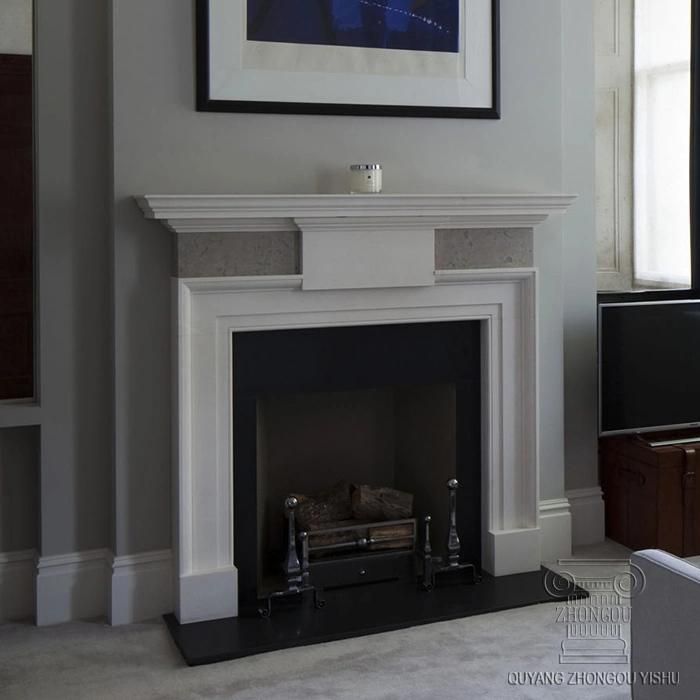 English Marble Fireplace, Simple Design Mantel
