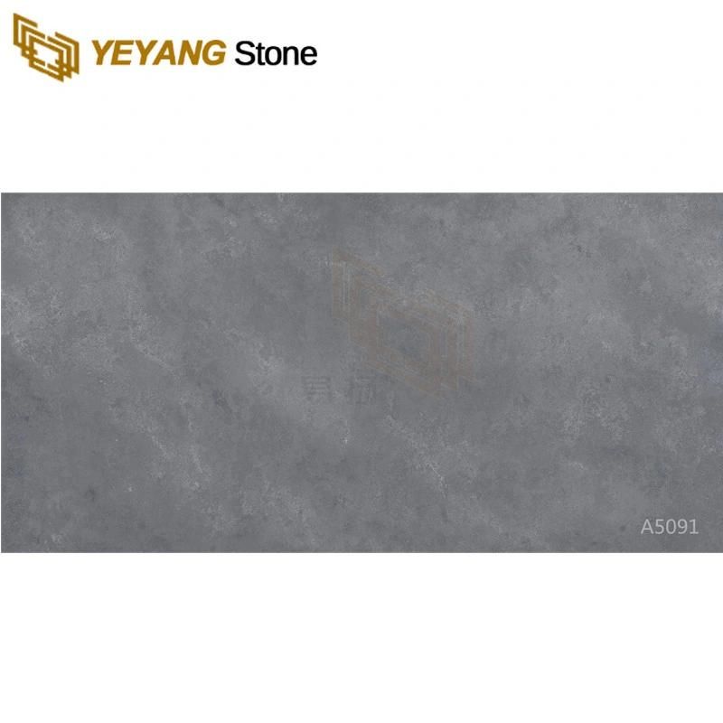 Custom Concrete Look Grey Quartz Stone for Worktop/Countertops/Island/Kitchen Top