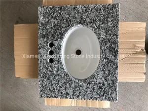 Competitive Spray White Granite with Polished Finish for Floor and Wall, Vanity Top, Kitchen Tops