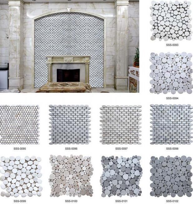 High Quality Natural White Hexagon Mosaic Marble Polished Wall Tiles Backsplash
