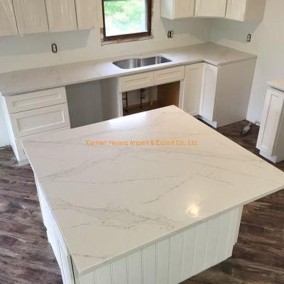 Prefabricated Calacatta Quartz/Marble/Granite/Travertine/Stone Countertops for Kitchen Project/Construction/Building/Home Decoration