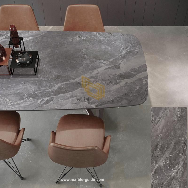 Artificial Stone Gray Sintered Stone Imitation Marble for Flooring/Countertop/Kitchen Island