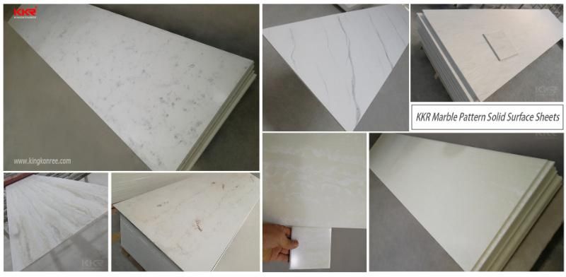 Korean Marble Color 20mm Acrylic Solid Surface Artificial Stone Slab