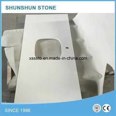 Popular White Quartz Stone Countertop for Kitchen