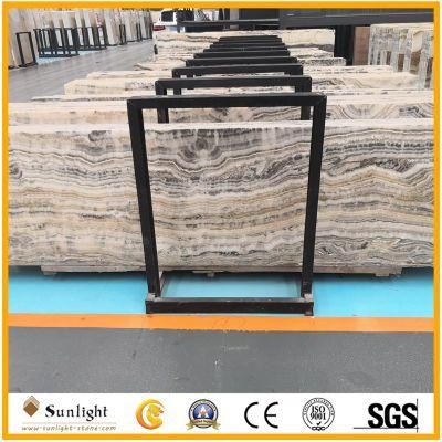 Natural Straight Grey Wooden Vein Onyx for Slabs, Floor, Wall Tiles