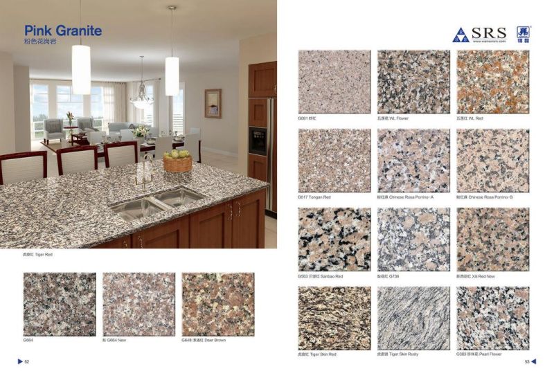 Natural Stone G602/G603/G654/G664/G687/G383 White Pink Grey Brown Granite Tiles for Flooring/Wall Cladding/Stairs/Steps/Pool Coping Stone Tile Paving