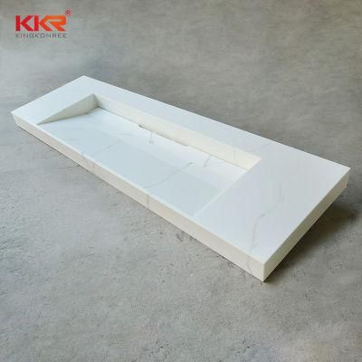 Natural Stone Bathroom White Italian Marble Solid Surface Vanity Top