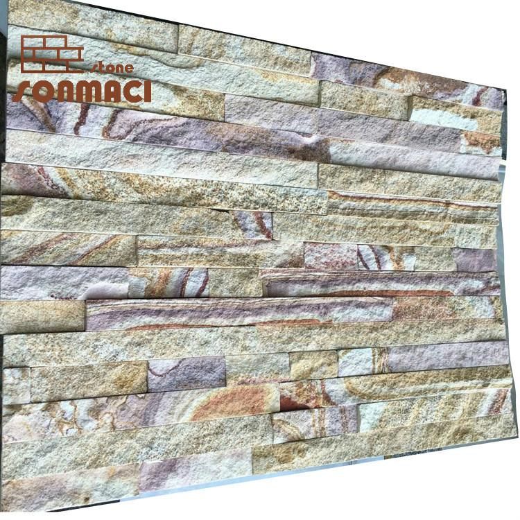 Natural Sandstone Slate Glued Ledgestone Panel