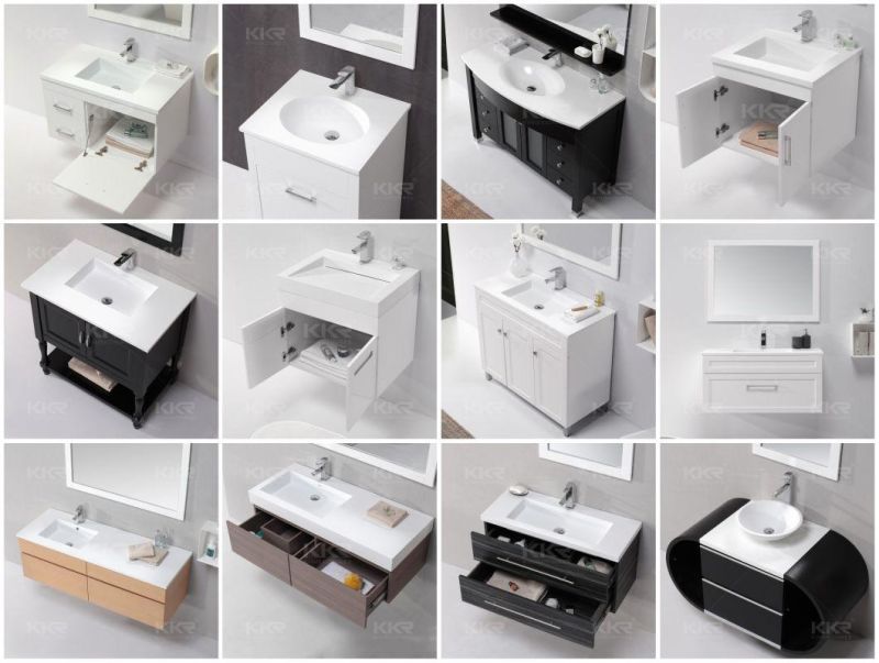 Artificial Stone Countertops Vanity Tops Solid Surface Cabinet Wash Basin