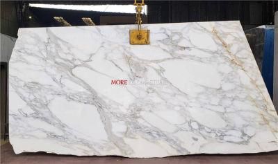 Natural Stone Cut to Size White Black Beige Grey Black Travertine Calacatta Golden Marble for Project Slab Flooring