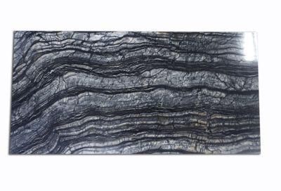 Hot Selling Products Black Serpeggiante Slabs Ancient Wood Grain Marble