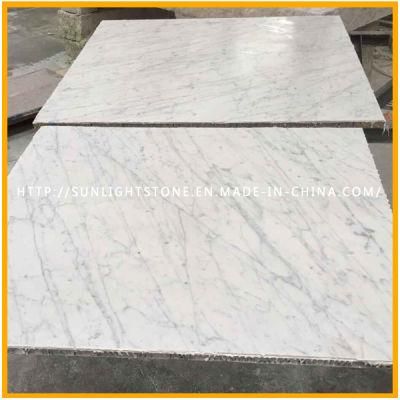Polished Bianco Carrara White Marble for Bathroom &amp; Kitchen Floor Tile