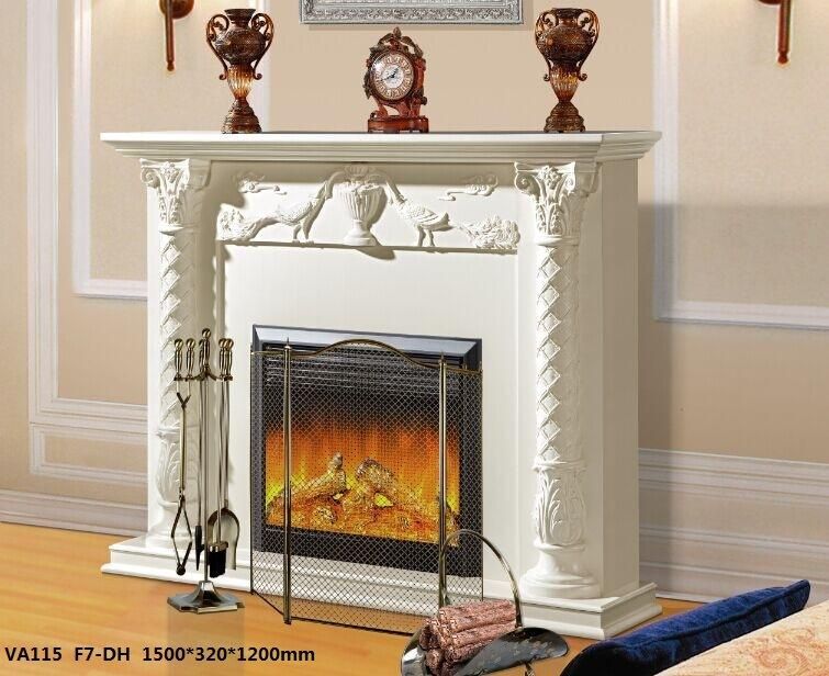 Home Decoration Freestanding Marble Fireplace Mantel