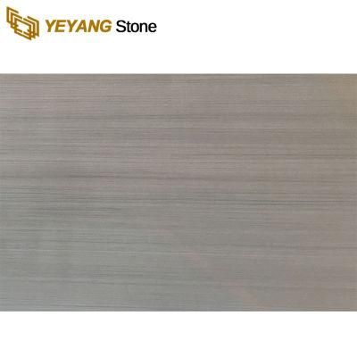Polish Grey Natural Stone Wood Marble Slab/Countertop/Vanity White Marble Tile