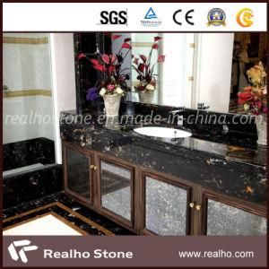 3cm/4cm Thickness Black Portoro Marble Countertop Tiles