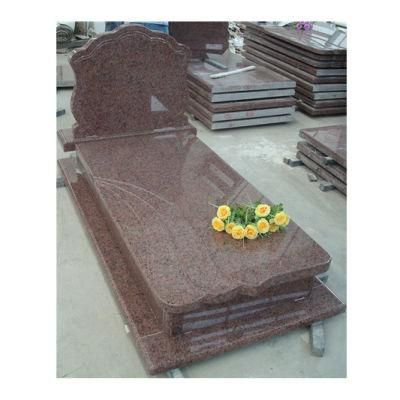 European Style Red Granite Tombstone High Quality Strict QC Natural Stone Customized