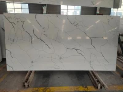 Calacatta Artificial Quartz Stone for Kitchen Countertop and Table Top