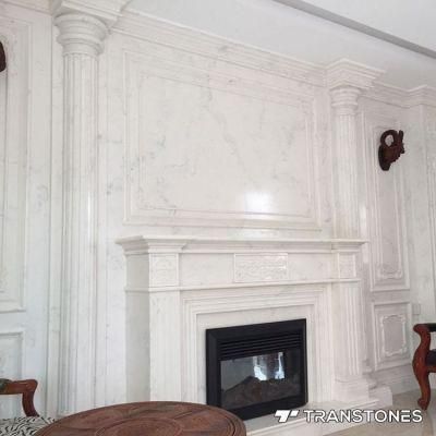 Interior Decorated Material White Polished Alabaster Wall Covering Stone