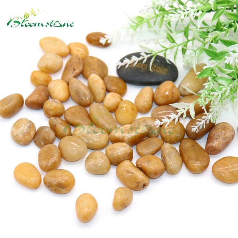 High Polished Yellow Pebble Stone for Landscaping and Garden Decoration
