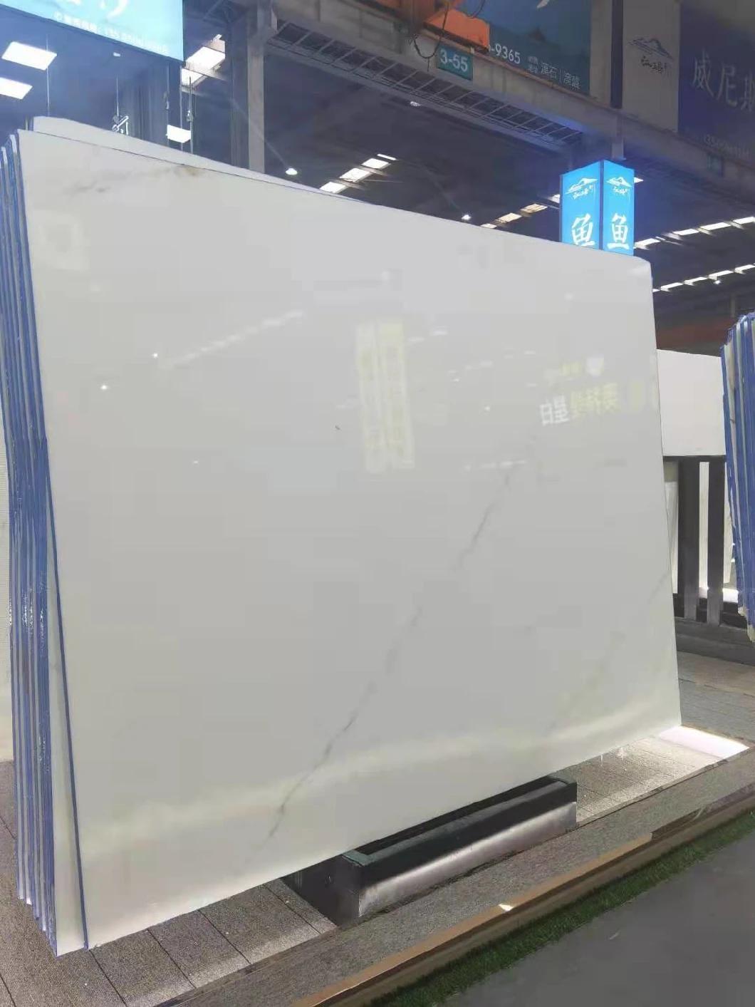 White Marble Tile Polished Volakas White Rhino Marble Bathroom Floor/Wall Tile Countertop/Fame and Fortune Roof Marble