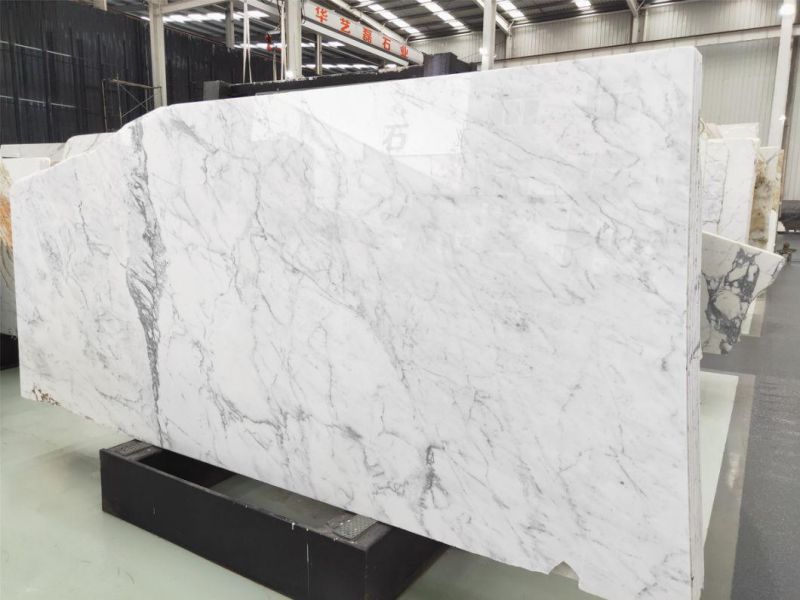 Snow White Stone Marble for Flooring Tiles Slabs Countertops/Worktops/Vanitytops