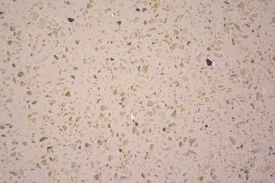 Beige Glass Quartz Non Slippery Indoor Fooring Tile