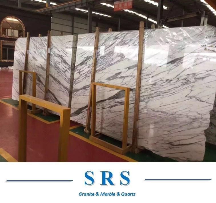 Italy Arabescato White Marble for Flooring Tile Wall Building Decoration Bathroom Tile Interior Decoration Countertop Table Vanity Top Stair Tile Slab