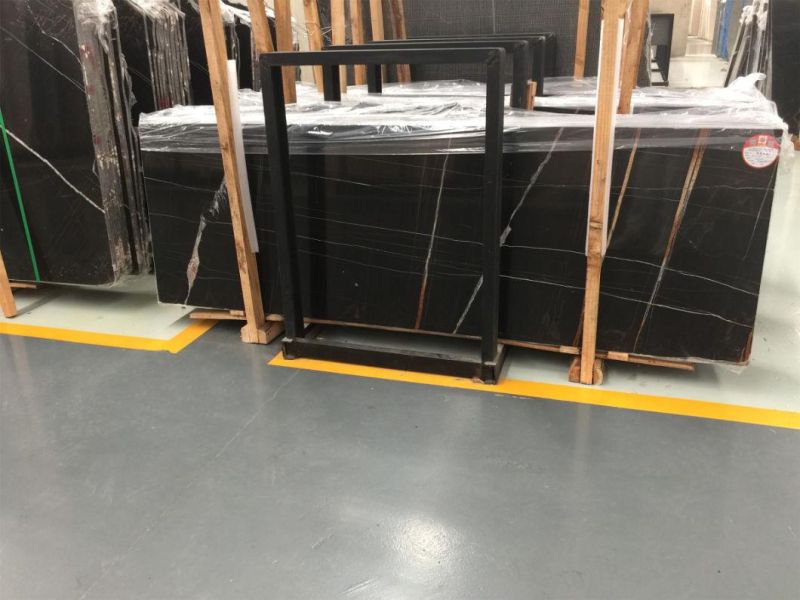 Lauren Black Stone Marble for Flooring Tiles Slabs Countertops/Worktops/Vanitytops
